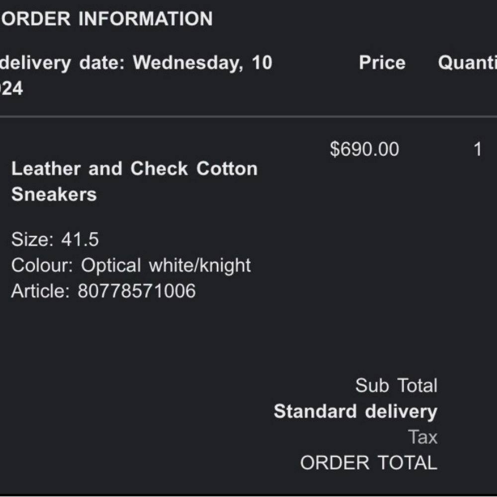 Burberry White Leather Sneakers with Blue Check Heel - Picture 5 of 5